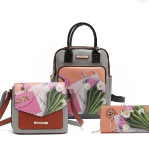 Tripack Violet Blossom Mochila