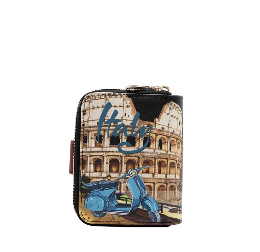 Billetera Plegable Cierre Corazón Martha Travels Italy - Imagen 3