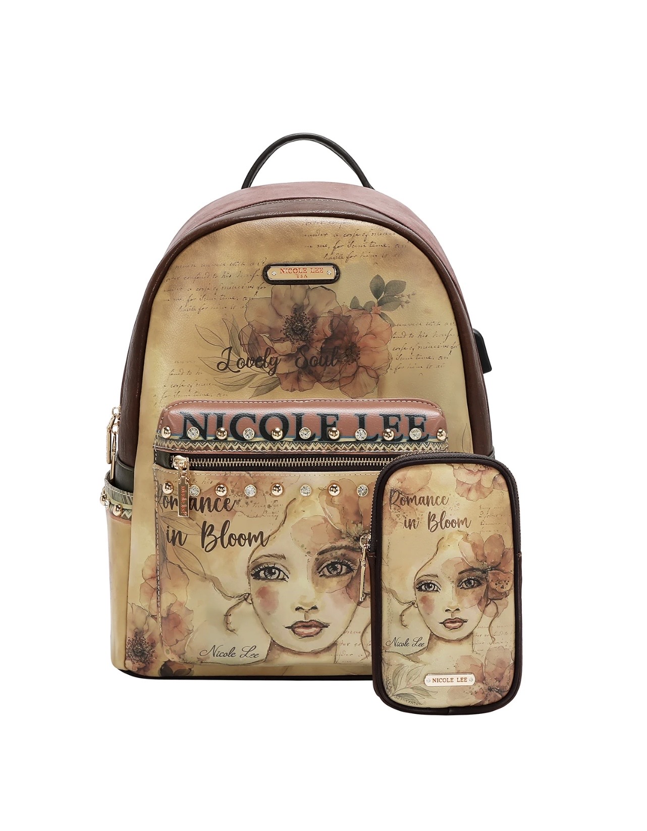 Mochila Grande con Puerto USB Reflection of Love